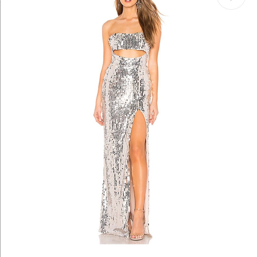 Silver Sequins Gown